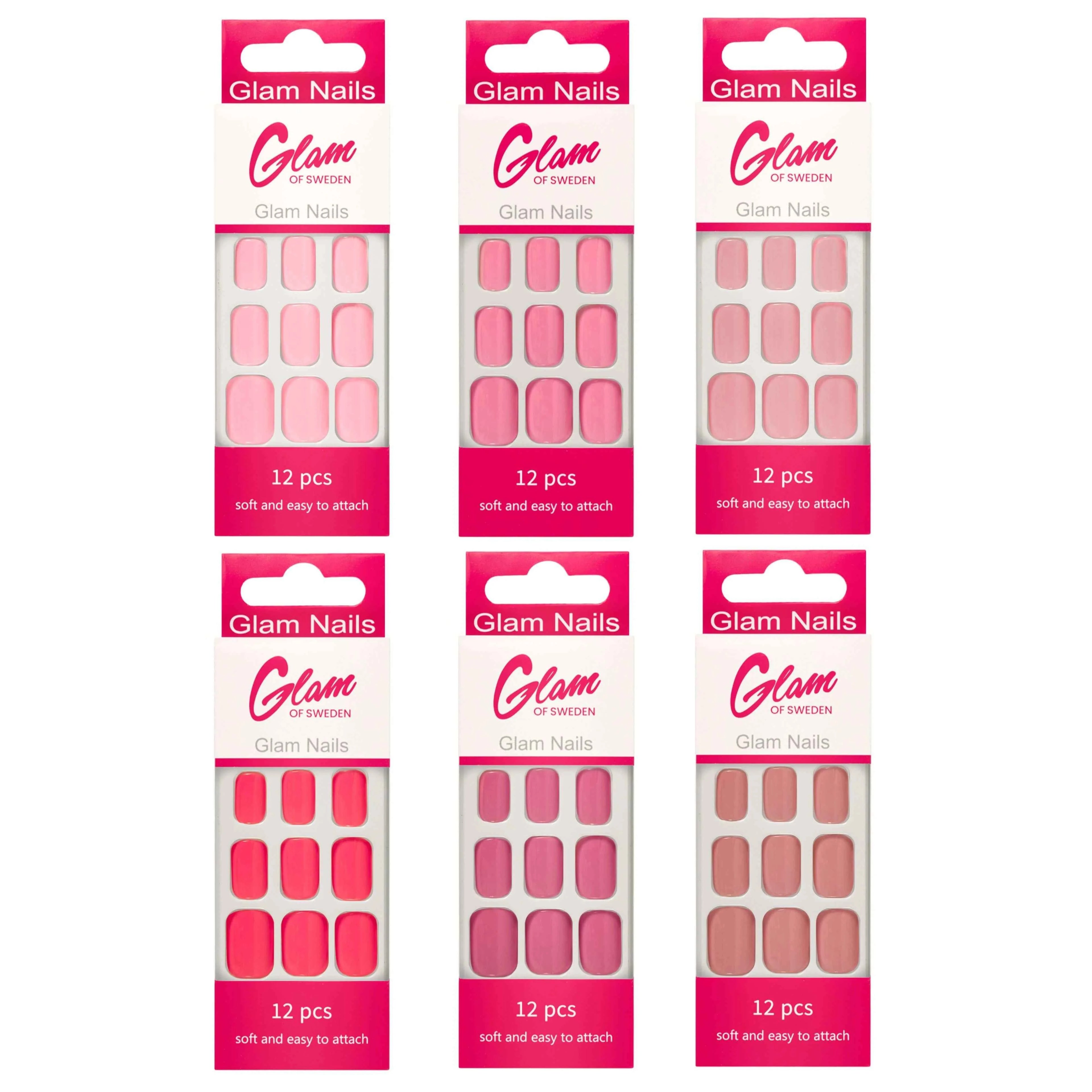 False nails pink - Glamofsweden