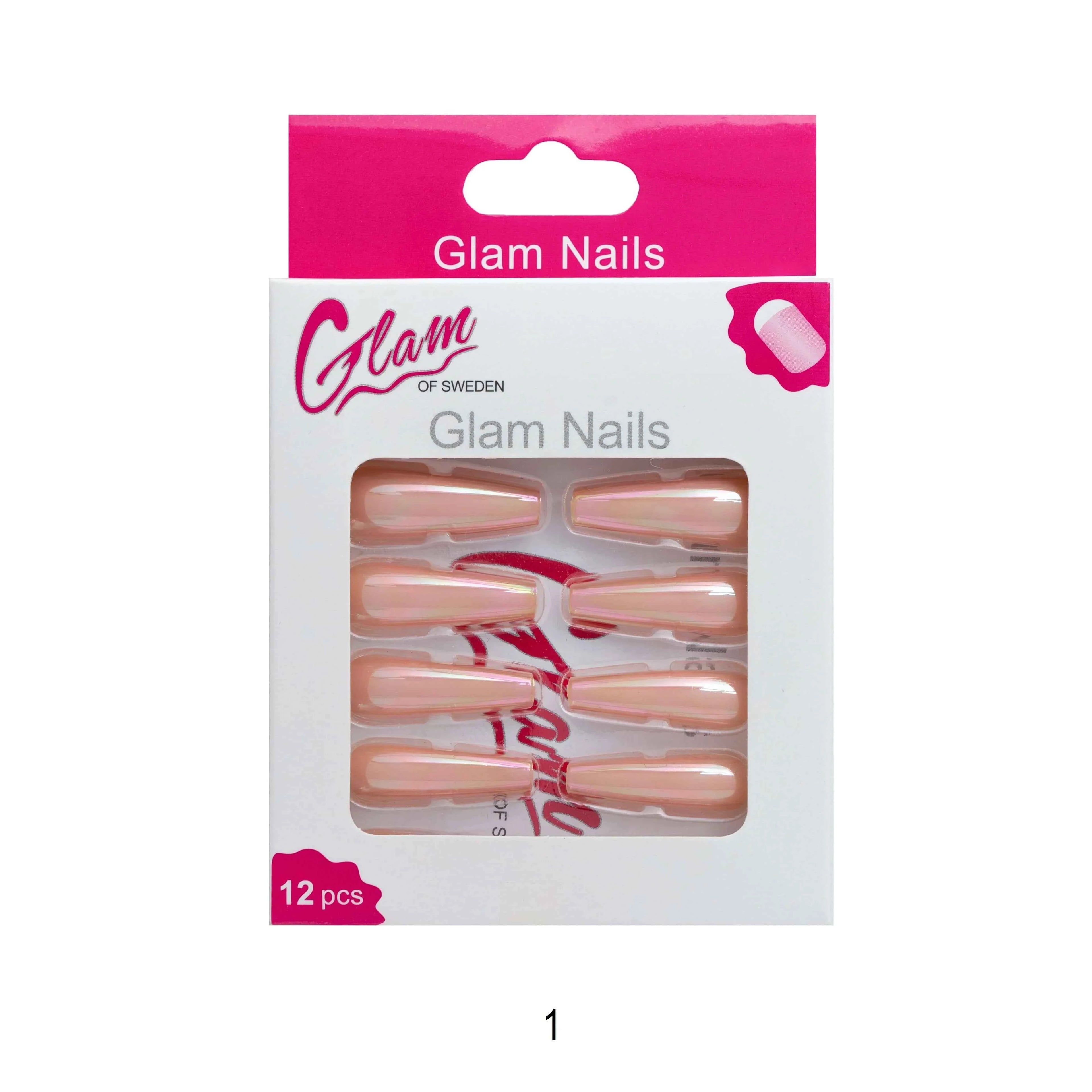 Ballerina false nails chrome - Glamofsweden