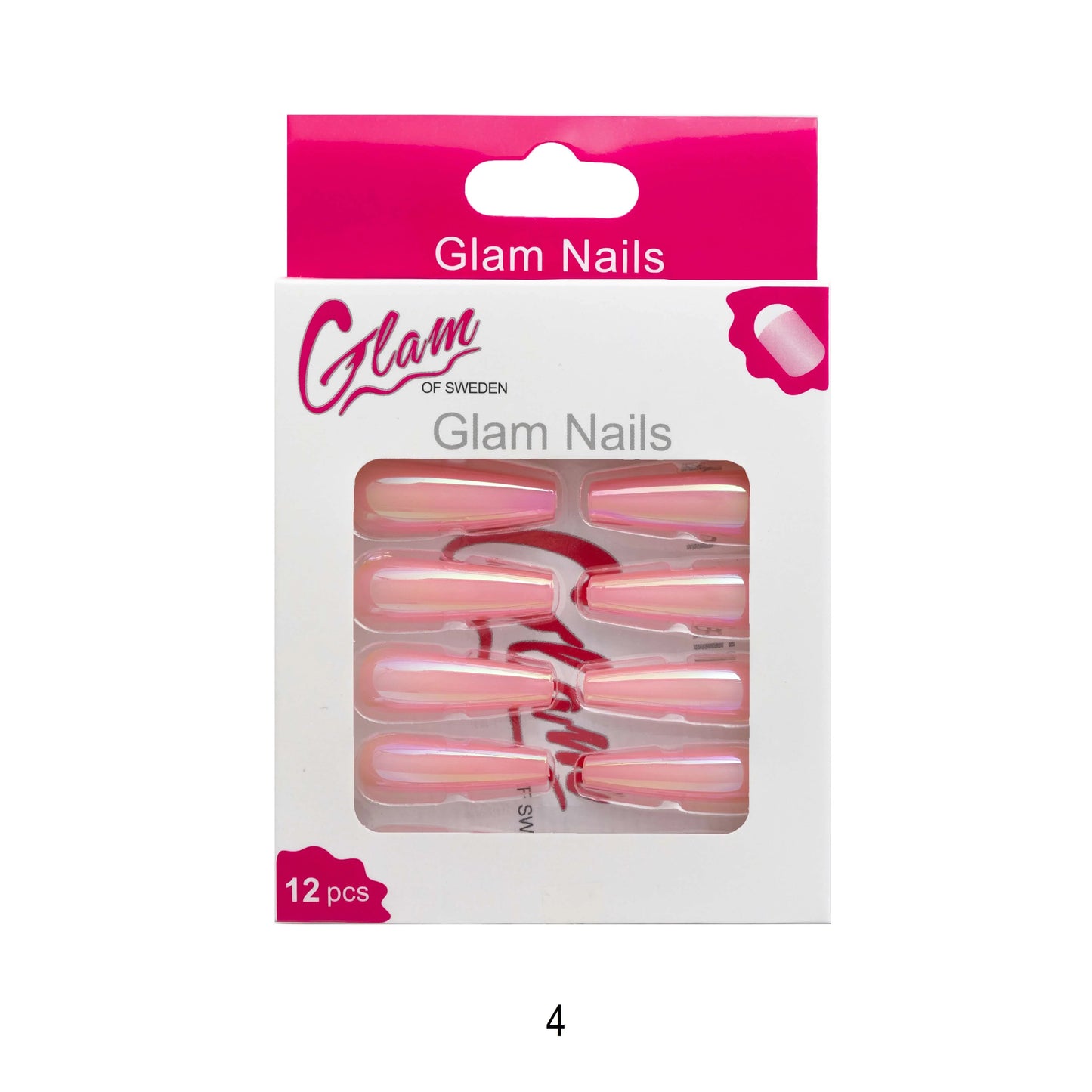 Ballerina false nails chrome - Glamofsweden