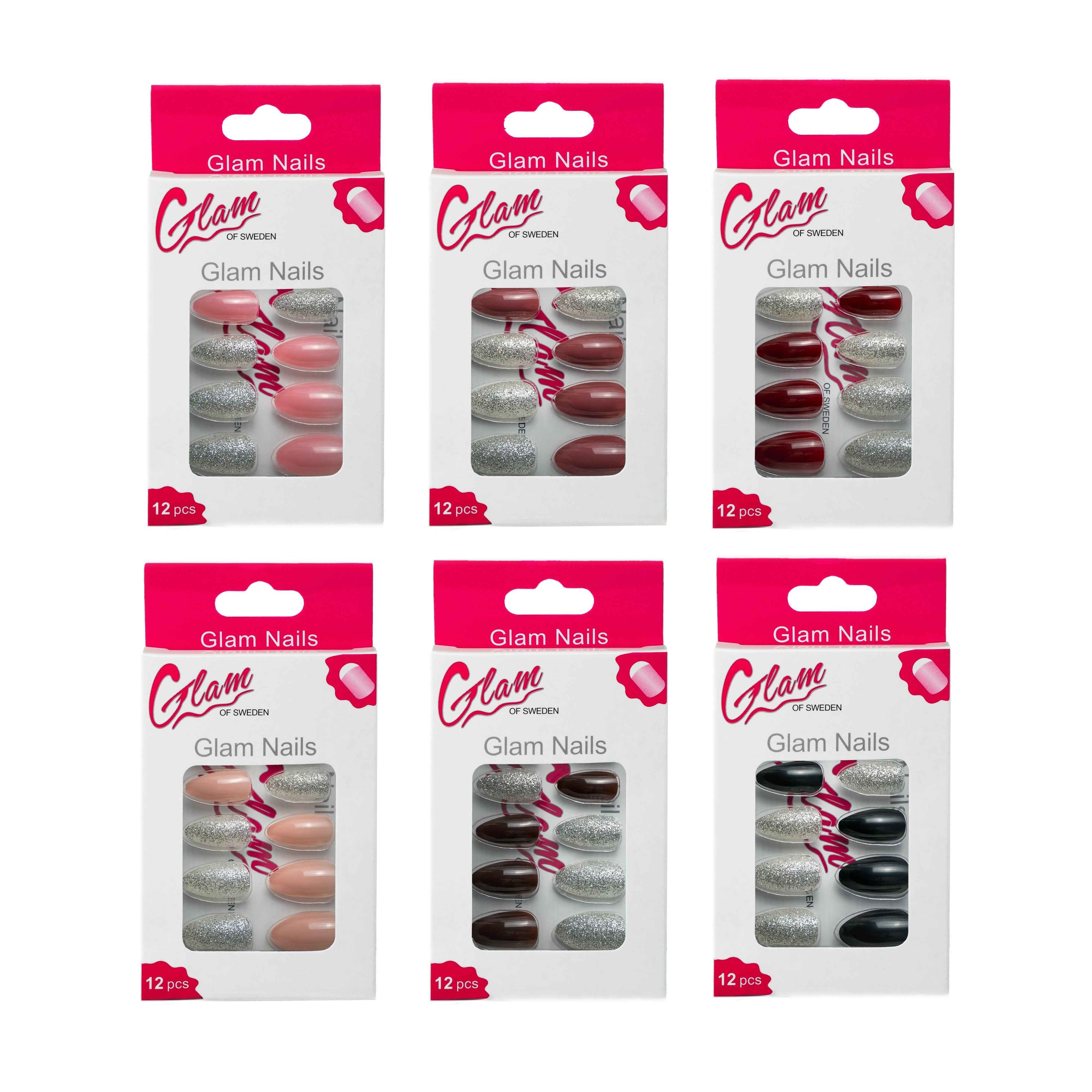 Glitter false nails - Glamofsweden