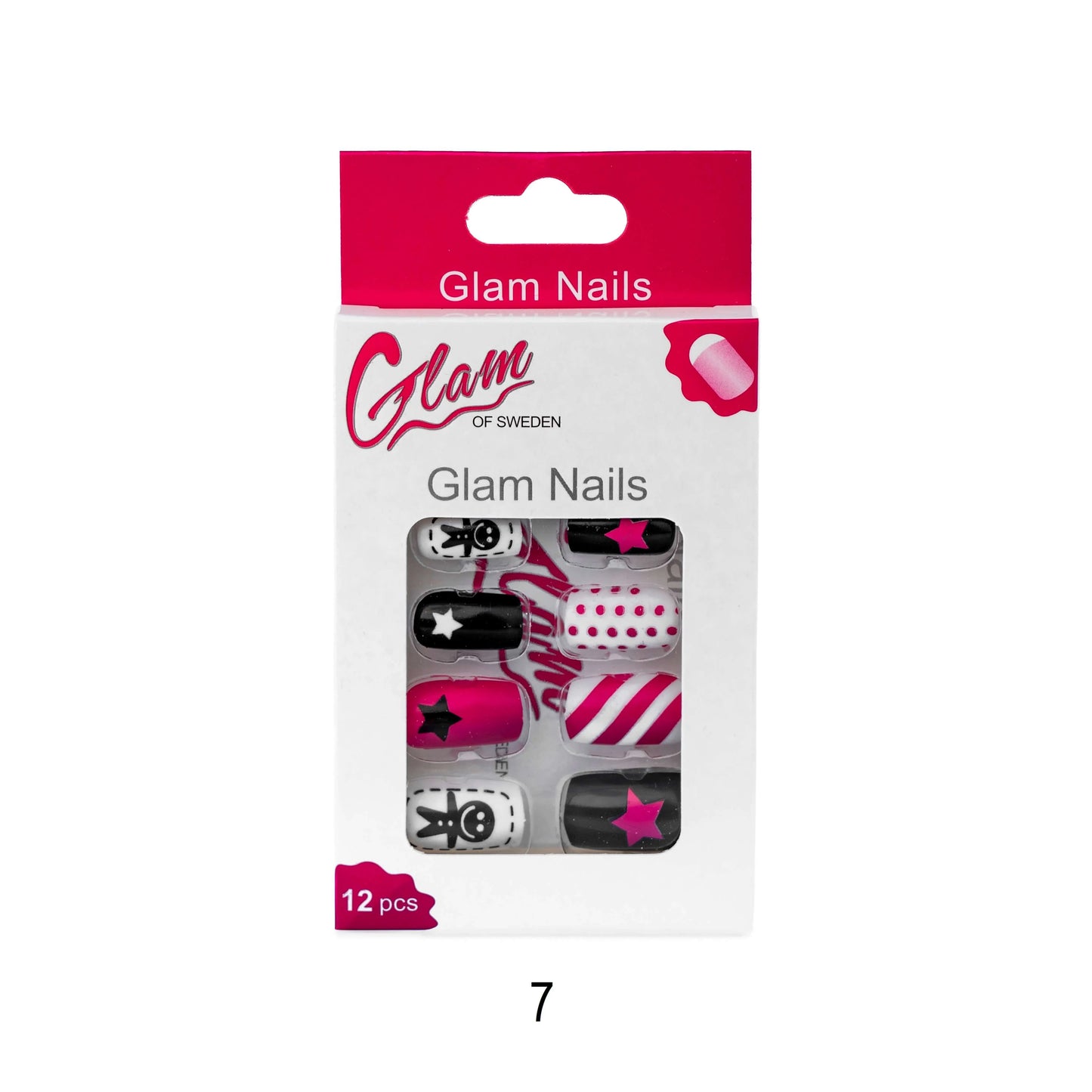 False nails patterned - Glamofsweden