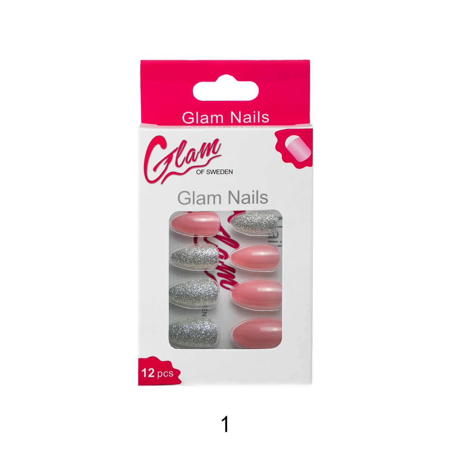 Glitter false nails