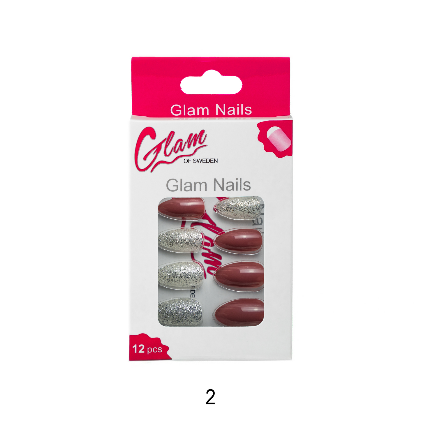 Glitter false nails