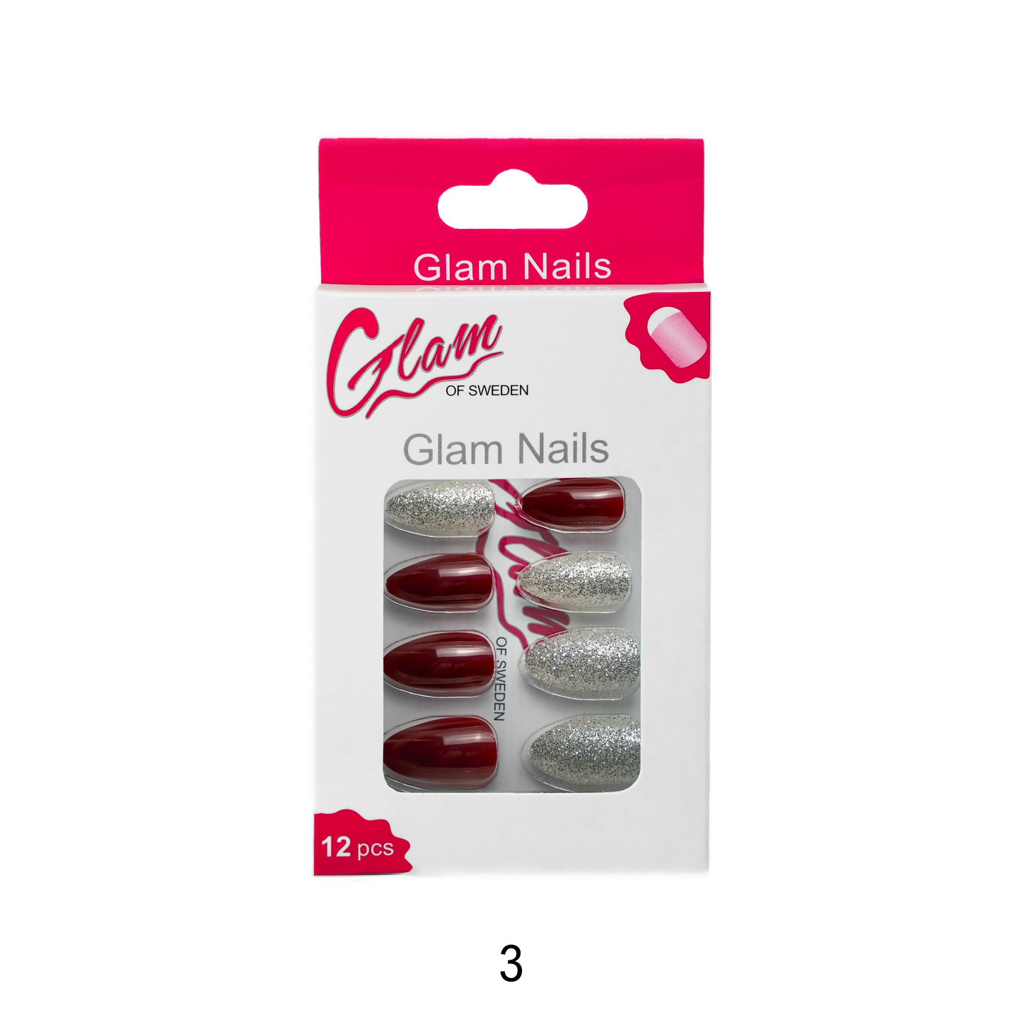 Glitter false nails