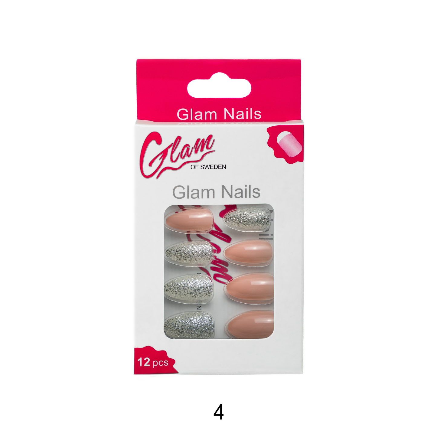 Glitter false nails