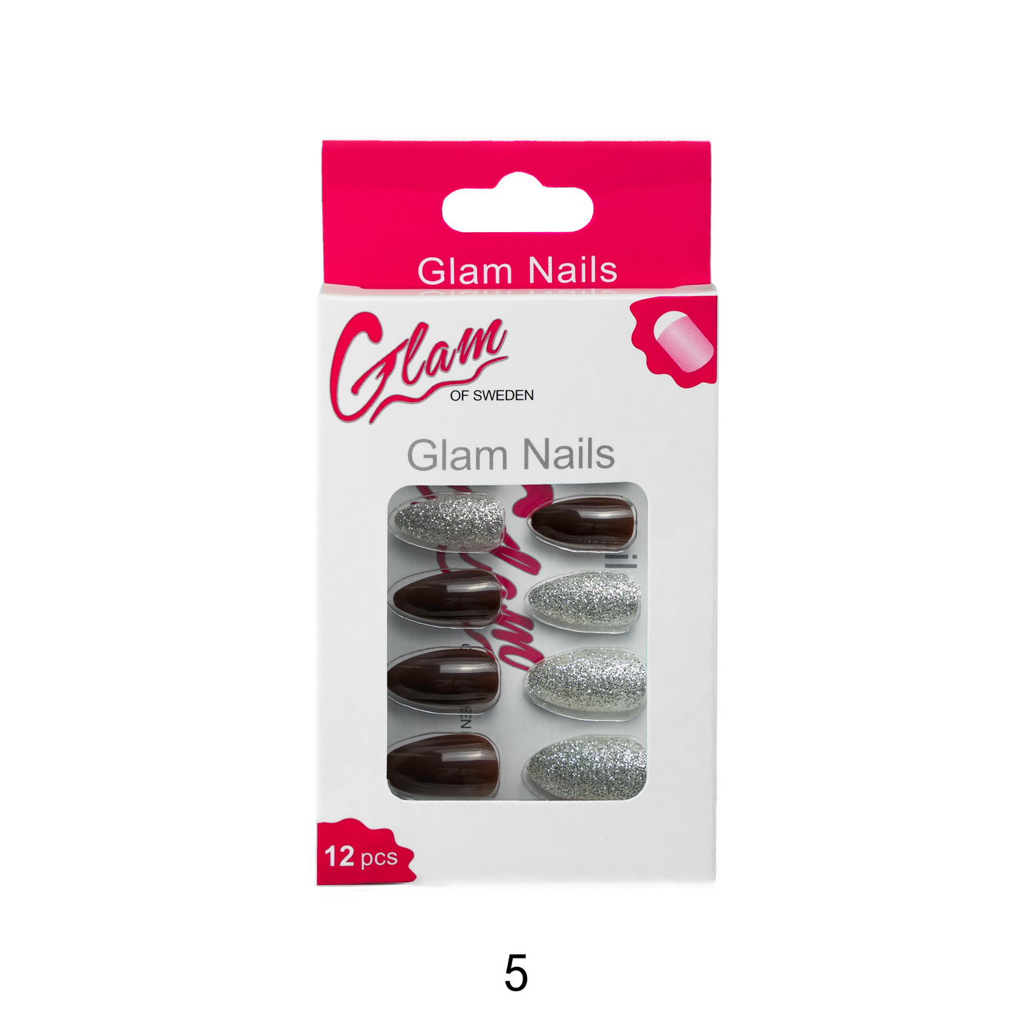 Glitter false nails