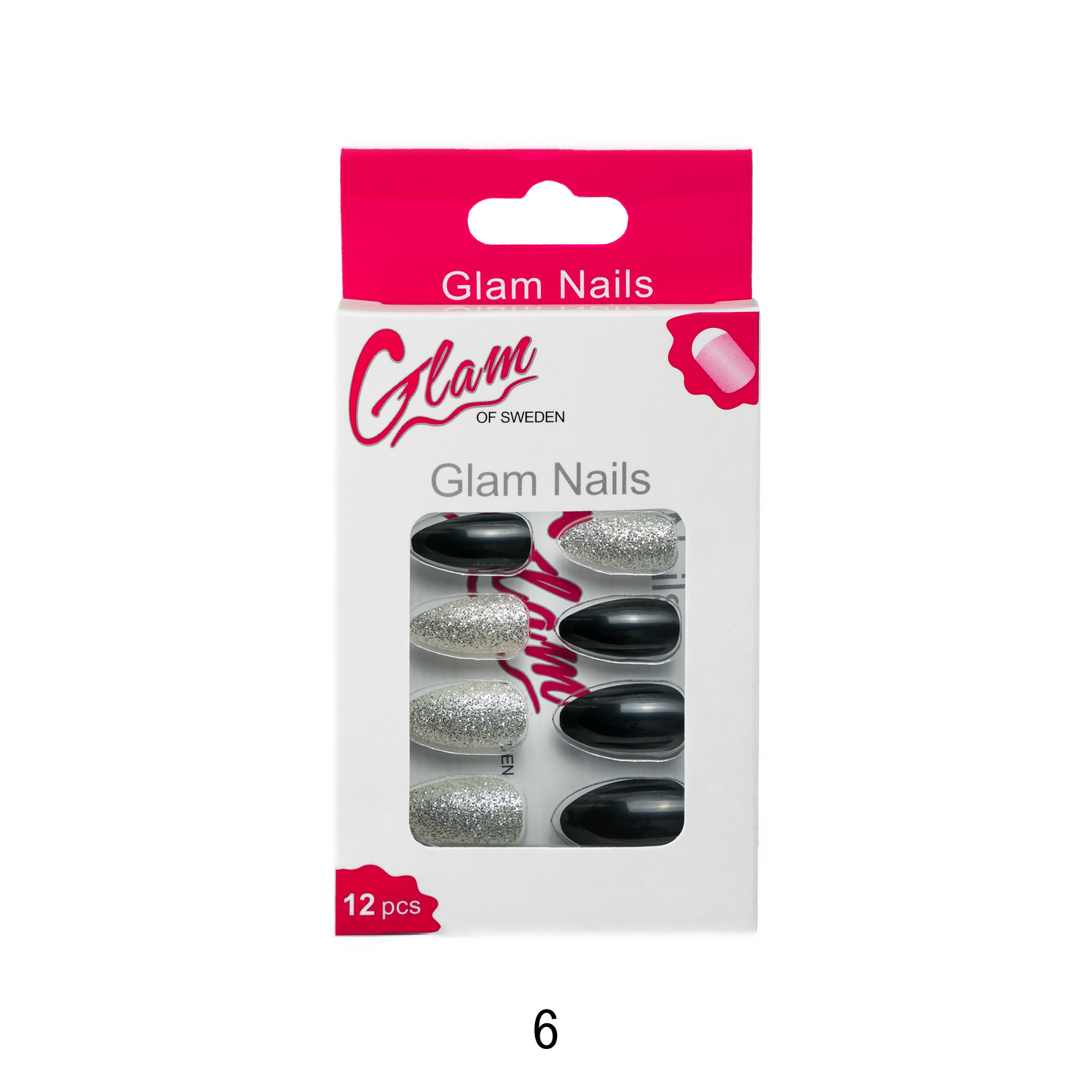 Glitter false nails