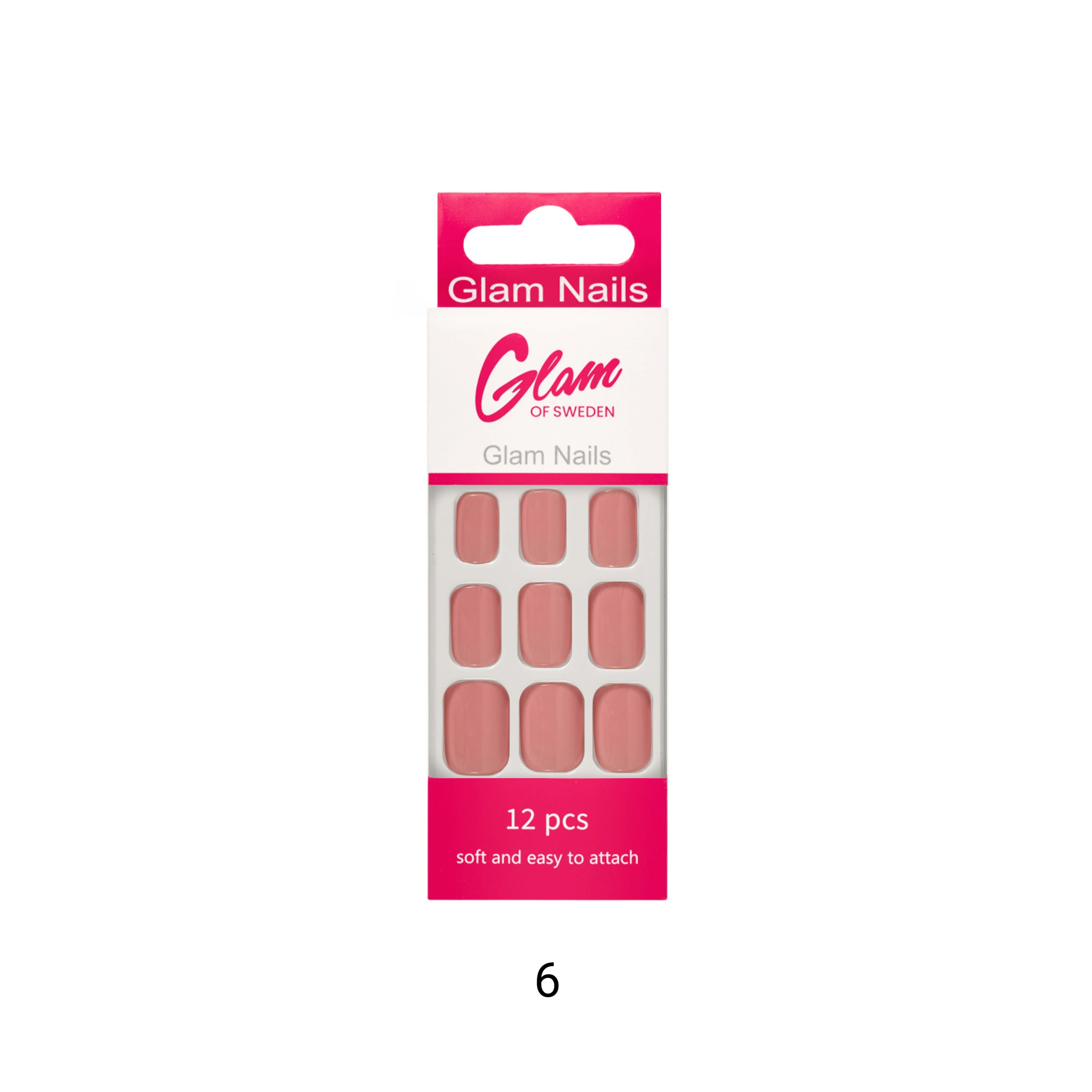 False nails pink - Glamofsweden