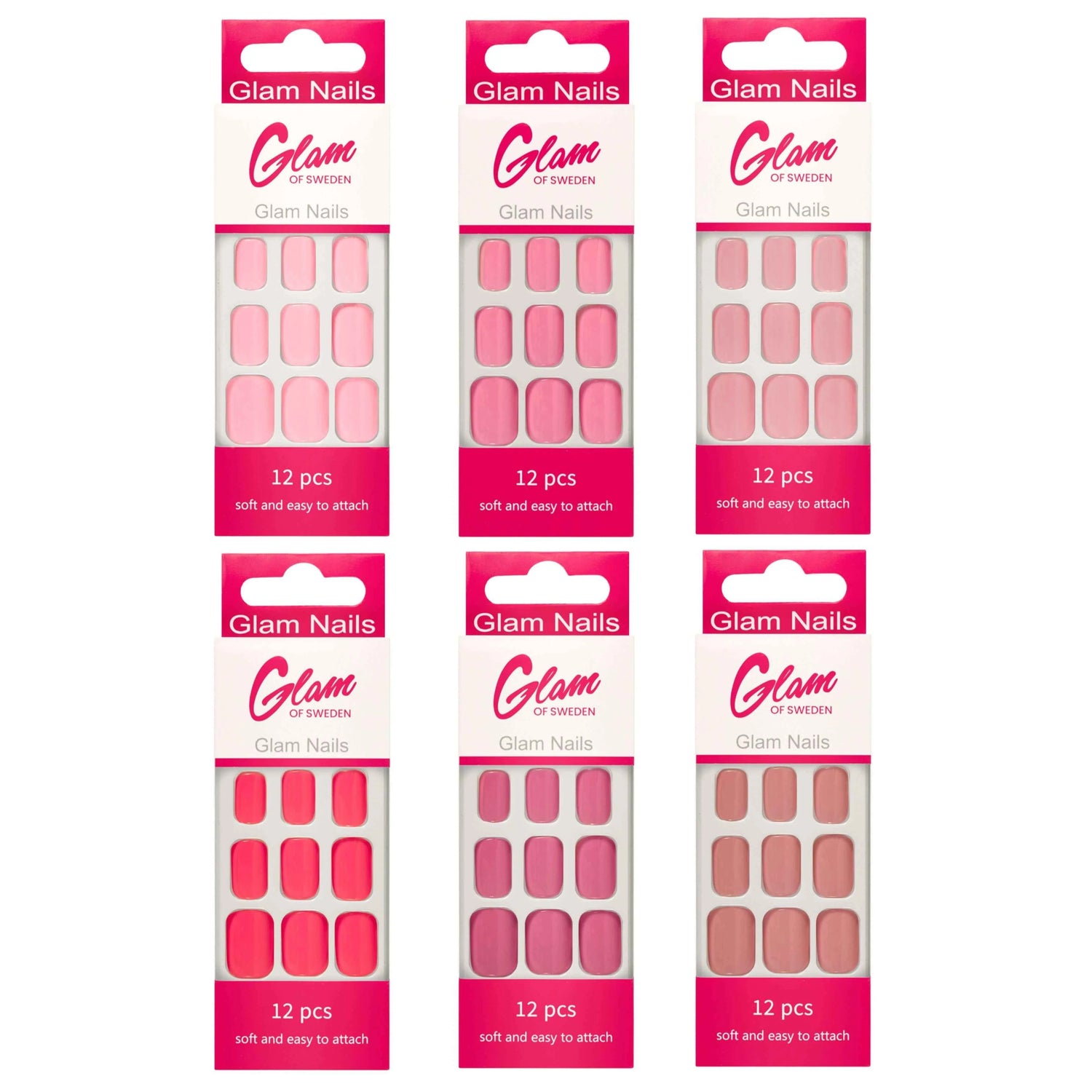 False nails pink - Glamofsweden
