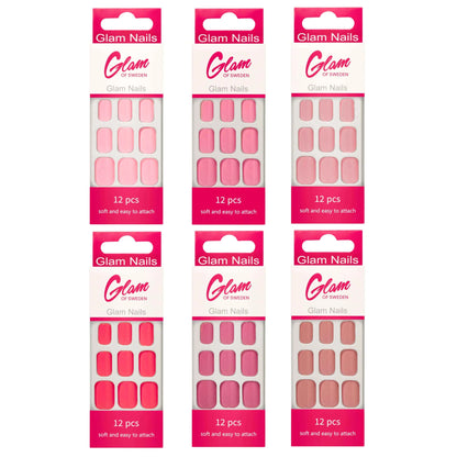 False nails pink - Glamofsweden