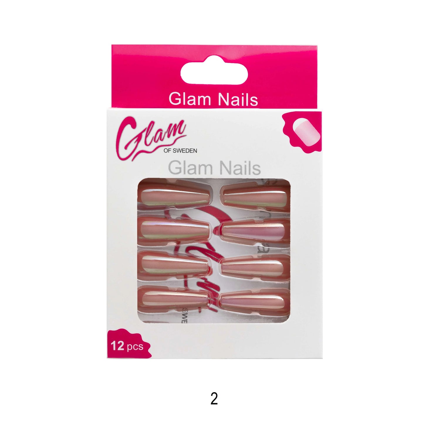 Ballerina false nails chrome