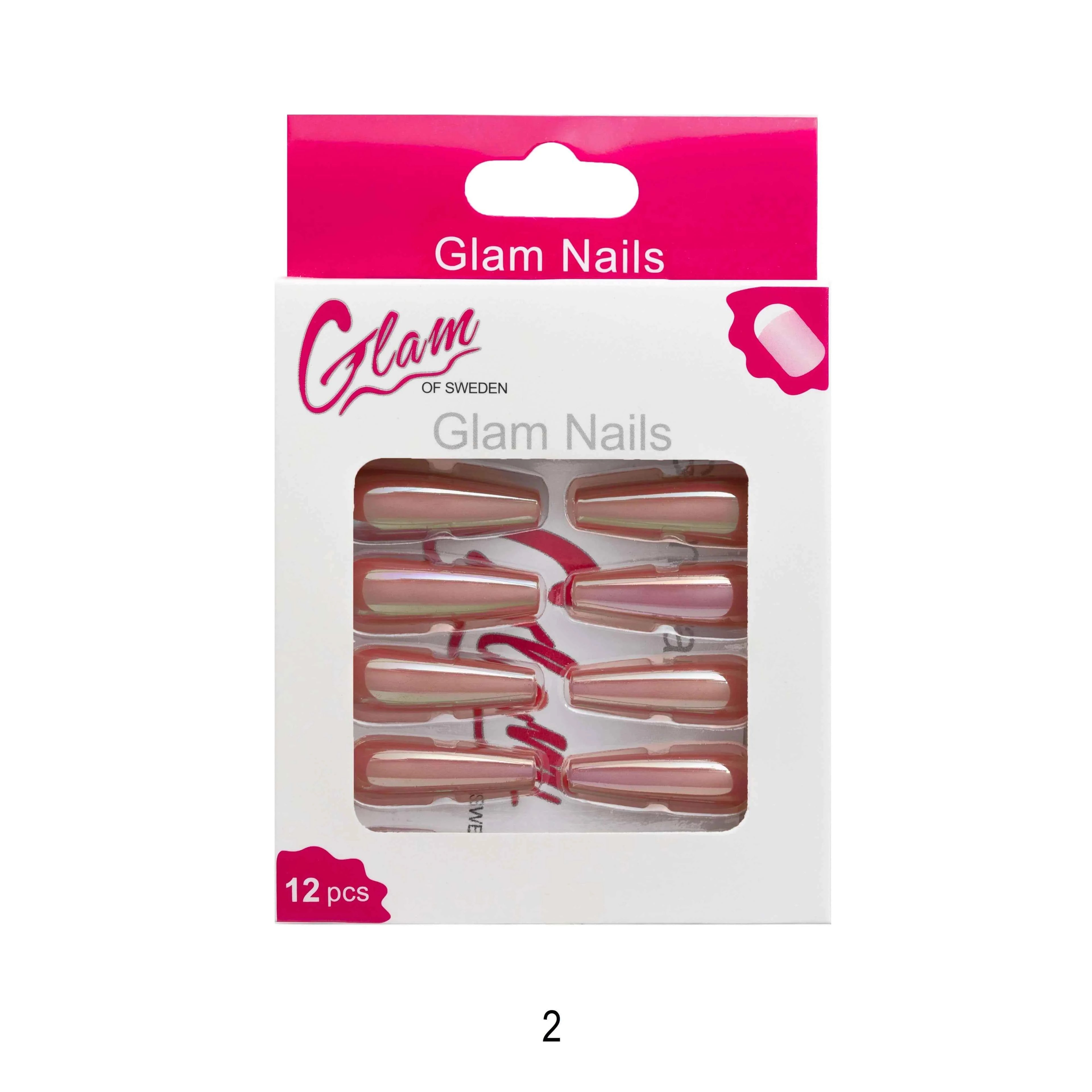 Ballerina false nails chrome - Glamofsweden