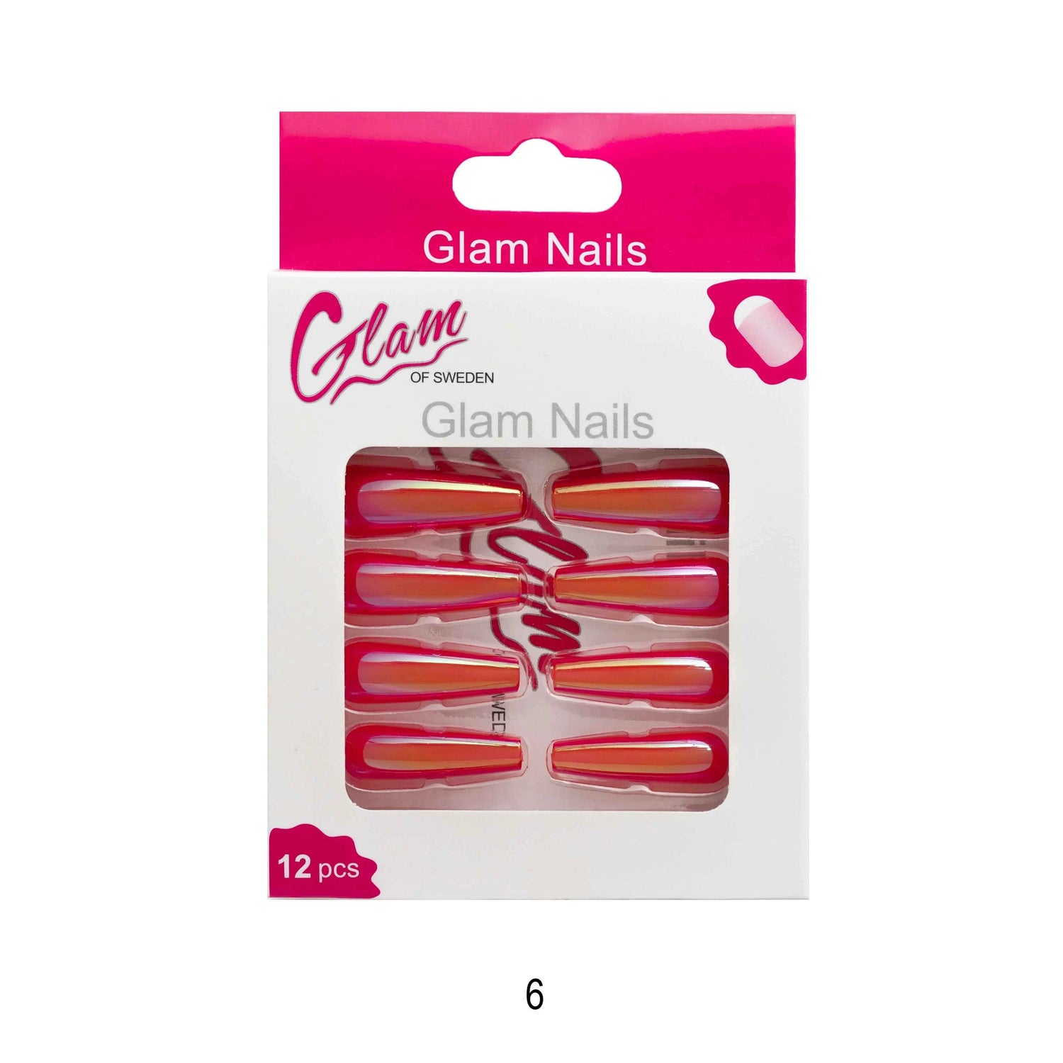 Ballerina false nails chrome - Glamofsweden