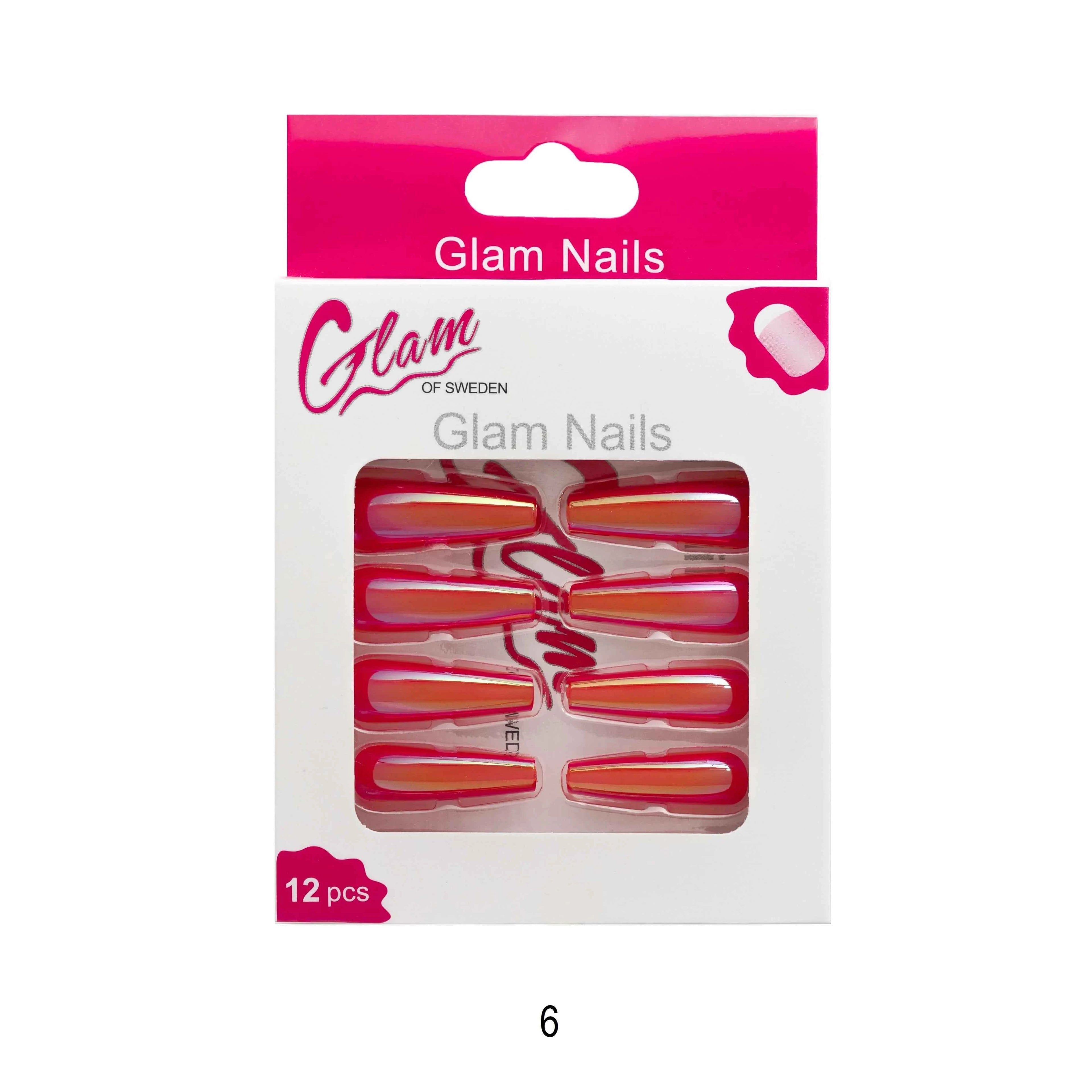 Ballerina false nails chrome - Glamofsweden