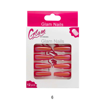 Ballerina false nails chrome - Glamofsweden