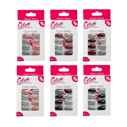 Glitter false nails - Glamofsweden