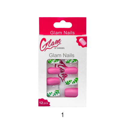 False nails patterned - Glamofsweden