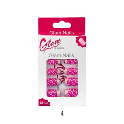 False nails patterned - Glamofsweden