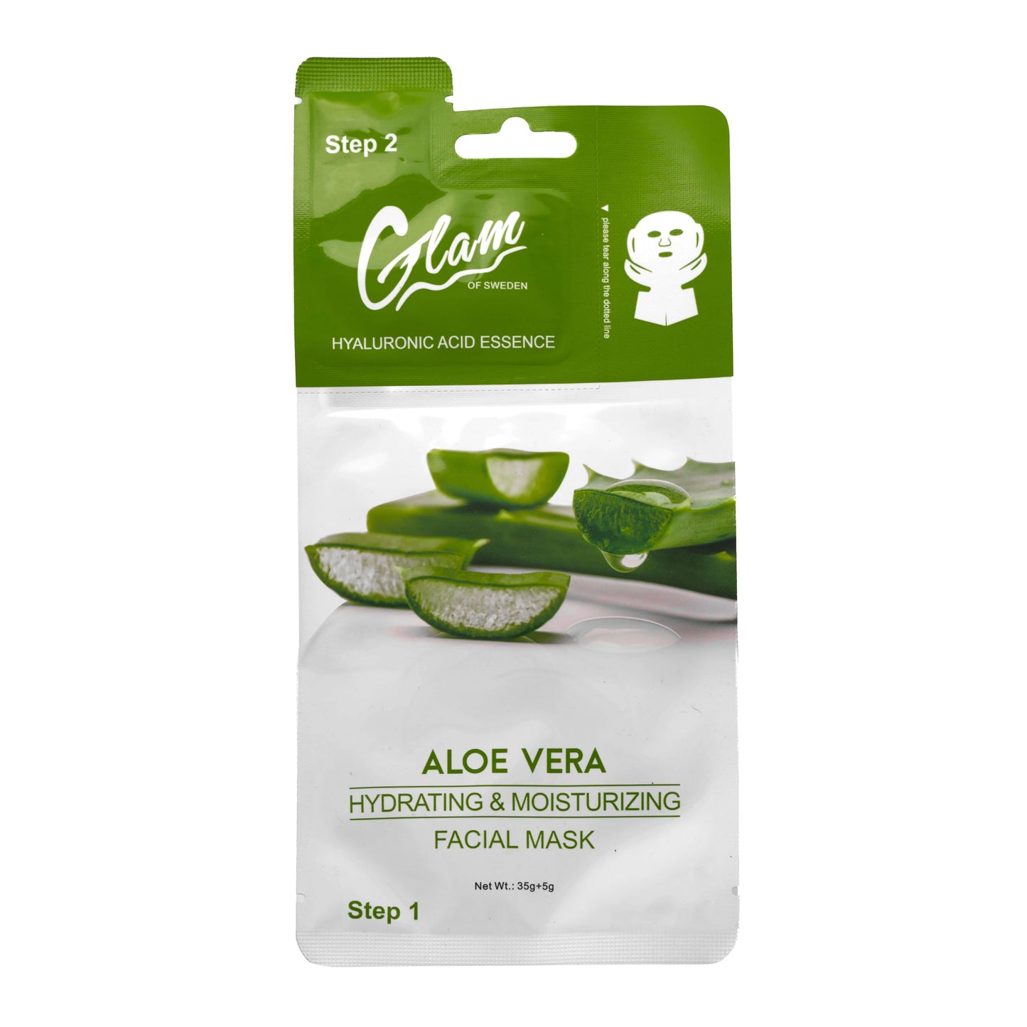 Aloe vera hydrating and moisturizing facial mask