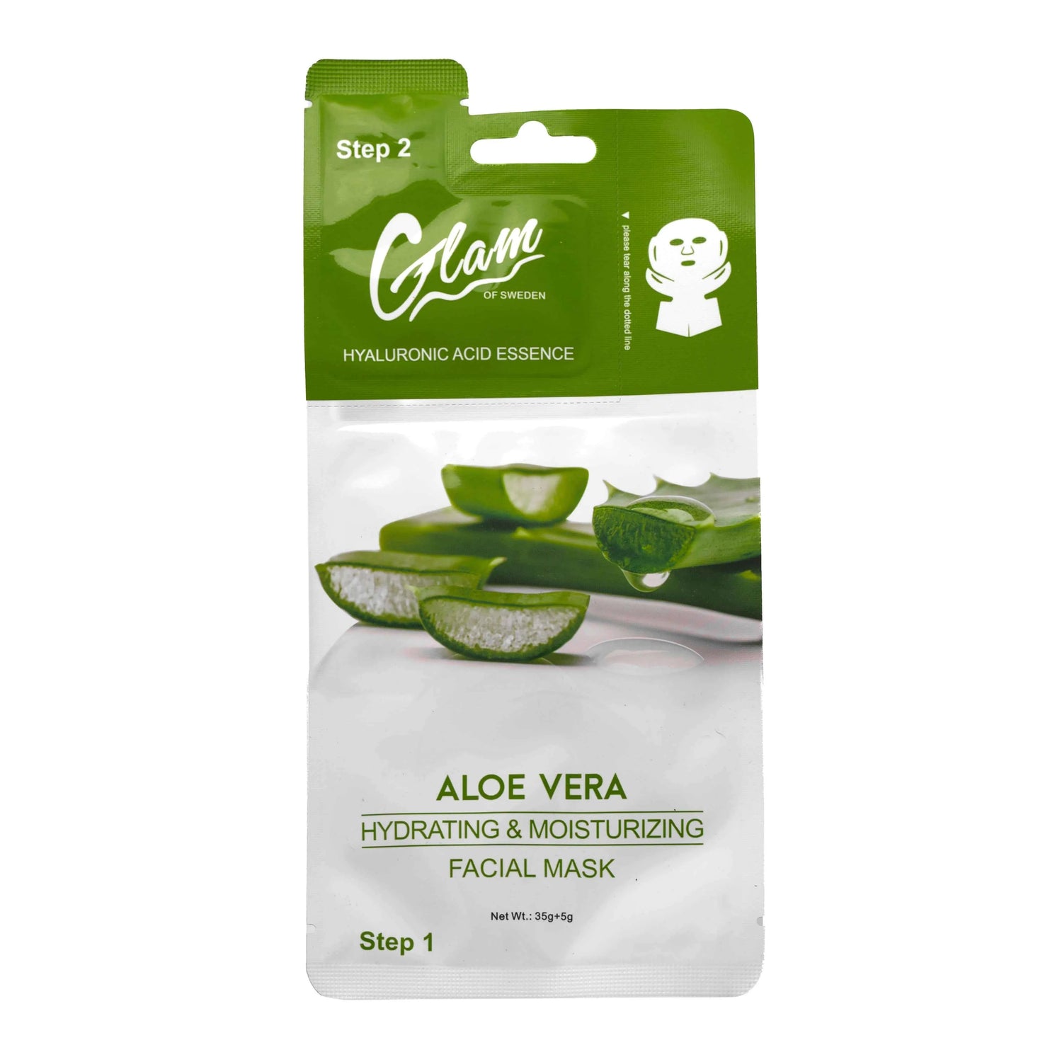 Aloe vera hydrating and moisturizing facial mask - Glamofsweden